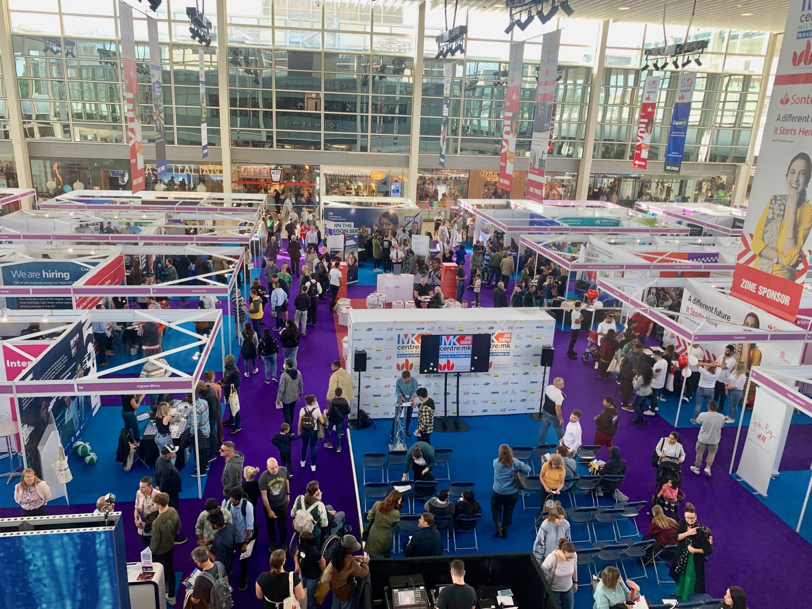 Jobseekers at the MK Job Show at centre:mk