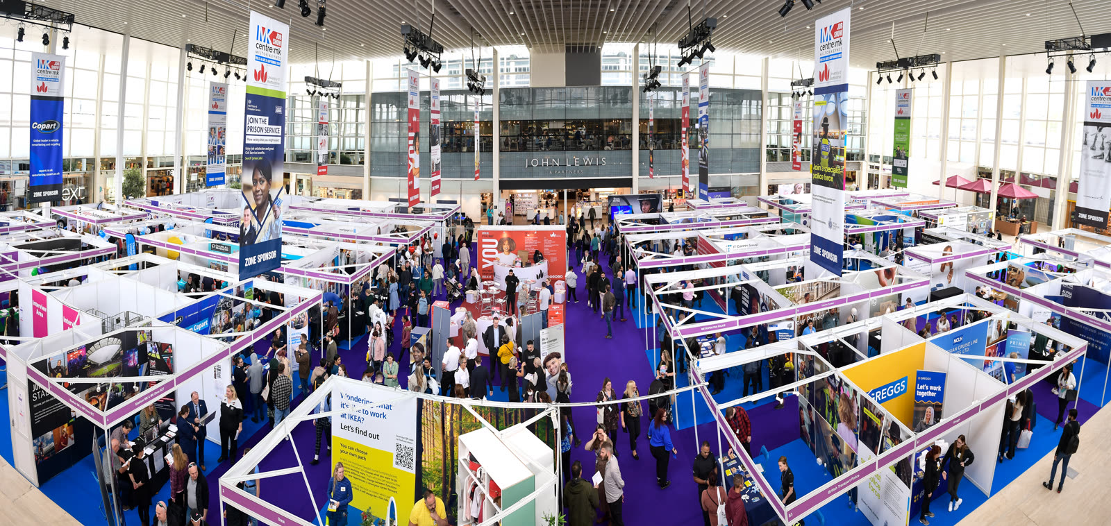 The MK Job Show floor at centre:mk, Milton Keynes